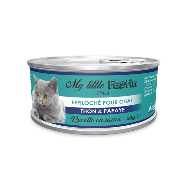 Boîtes pour chats Sauce Thon / Papaye - 80g