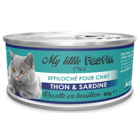 Boîtes pour chats Bouillon Thon / Sardine - 80g