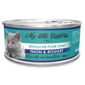Boîtes pour chats Bouillon Thon / Rouget - 80g