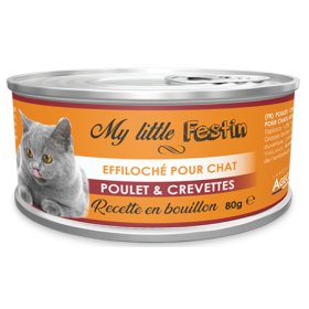 Boîtes pour chats Bouillon Poulet / Crevette - 80g