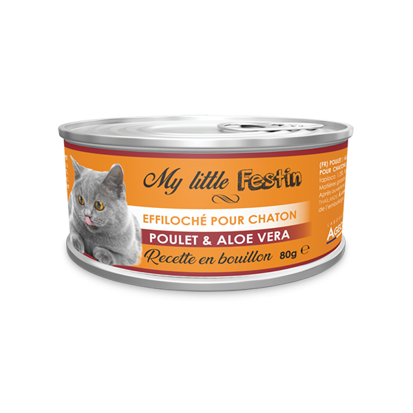 Boîtes pour chats Bouillon Poulet / Aloe vera - 80g