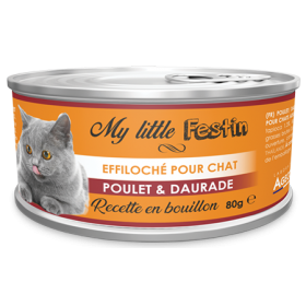 Boîtes pour chats Bouillon Poulet / Daurade - 80g