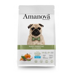 Amanova - Croquettes Chiot Digestif Lapin Divin sans céréales 2 kg