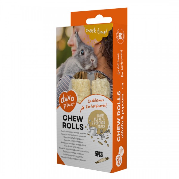 Rouleaux à ronger luzerne & popcorn 20g - 5pcs Rouleaux à ronger luzerne & popcorn 20g - 5pcs