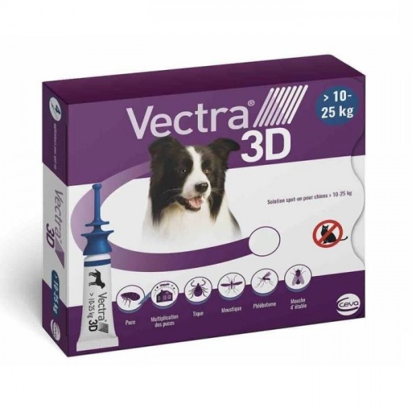 VECTRA 3D Pour Chien 10 a 25 kg VECTRA 3D Pour Chien 10 a 25 kg