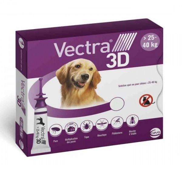 VECTRA 3D Pour Chien 25 a 40 kg VECTRA 3D Pour Chien 25 a 40 kg
