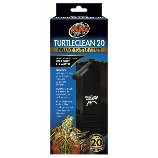 Filtre intérieur tortue TurtleClean 20 pour aqua-terrarium jusqu’à 75 litres