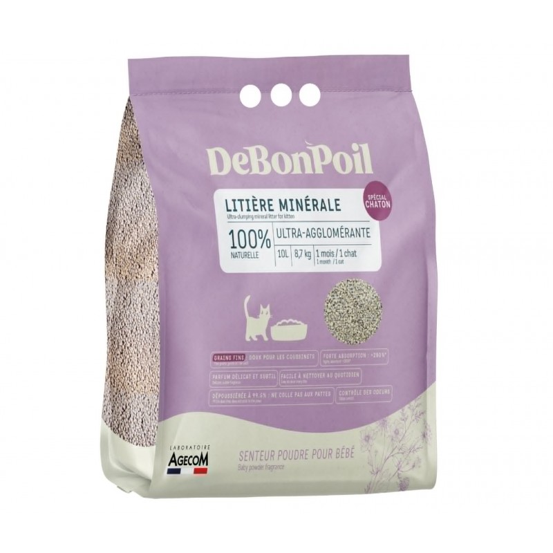 DeBonPoil - Litière Minérale - Chaton 10 L DeBonPoil - Litière Minérale - Chaton 10 L