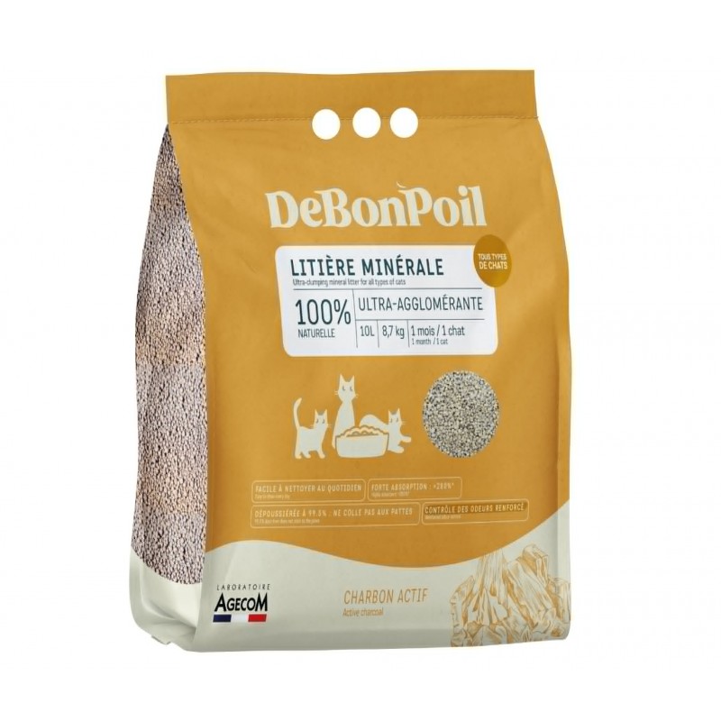 DeBonPoil - Litière Minérale - Tous types de chats 10 L DeBonPoil - Litière Minérale - Tous types de chats 10 L